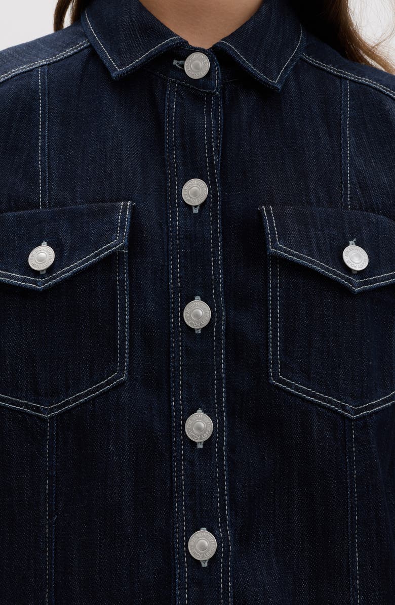 M&S Denim Short Sleeve Shirt, Alternate, color, Denim Blue