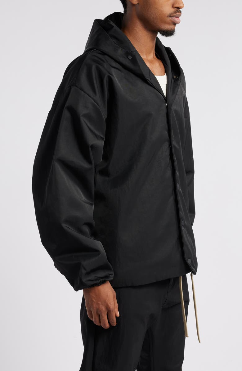 Fear of God Essentials Gender Inclusive Embroidered Logo Textured Nylon Coach's Jacket, Alternate, color, 