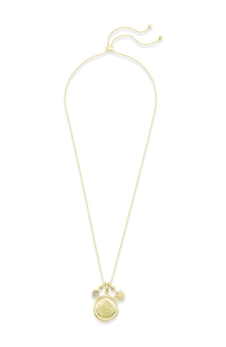 Kendra Scott 14K Gold Plated Horoscope Charm Necklace, Alternate, color, 