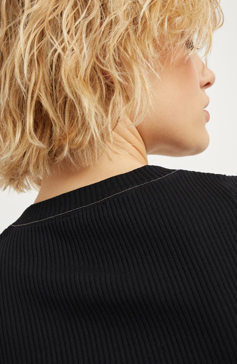 Brunello Cucinelli Ribbed jersey top, Alternate, color, 