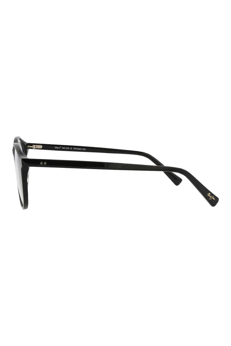 Core Optical 51mm Round Reading Glasses, Alternate, color, BLACK BLACK TRANSPARENT