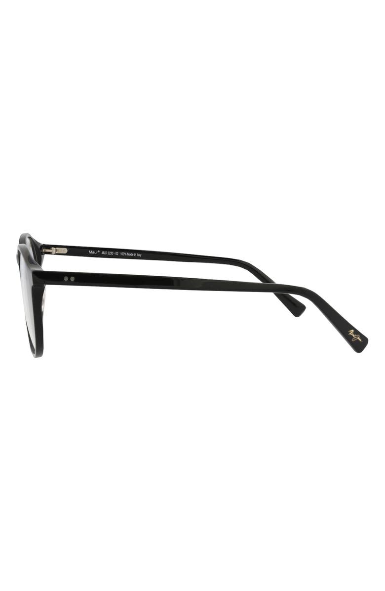 Maui Jim Core Optical 51mm Round Reading Glasses, Alternate, color, Black Black Transparent