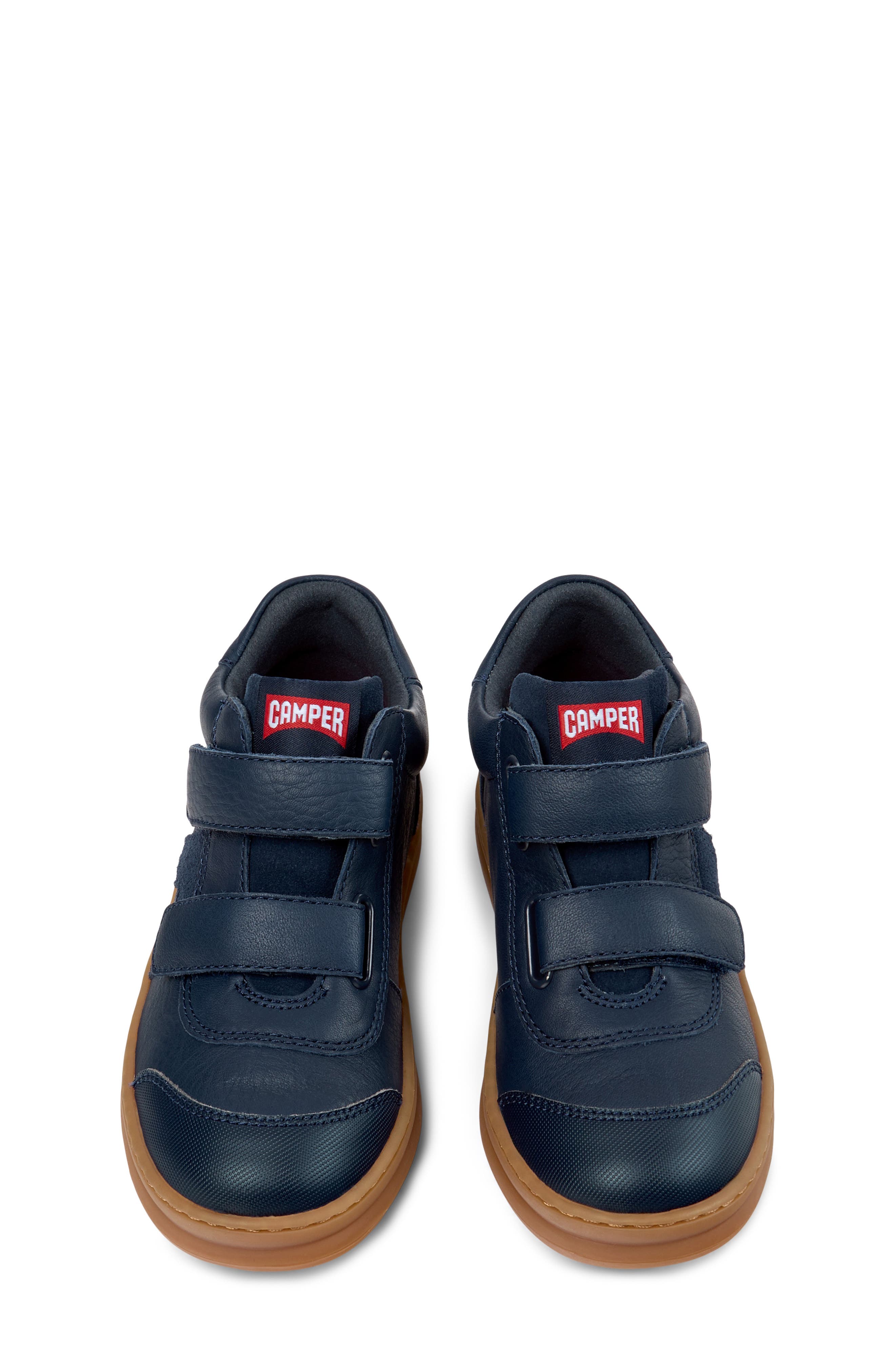 Kids' Runner Four Leather Sneaker, Alternate, color, DARK BLUE