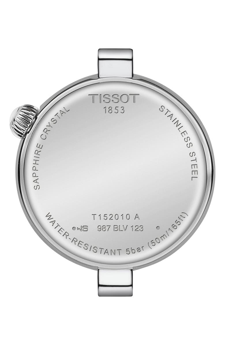 Tissot Desir Leather Strap Watch, 28mm, Alternate, color, Black