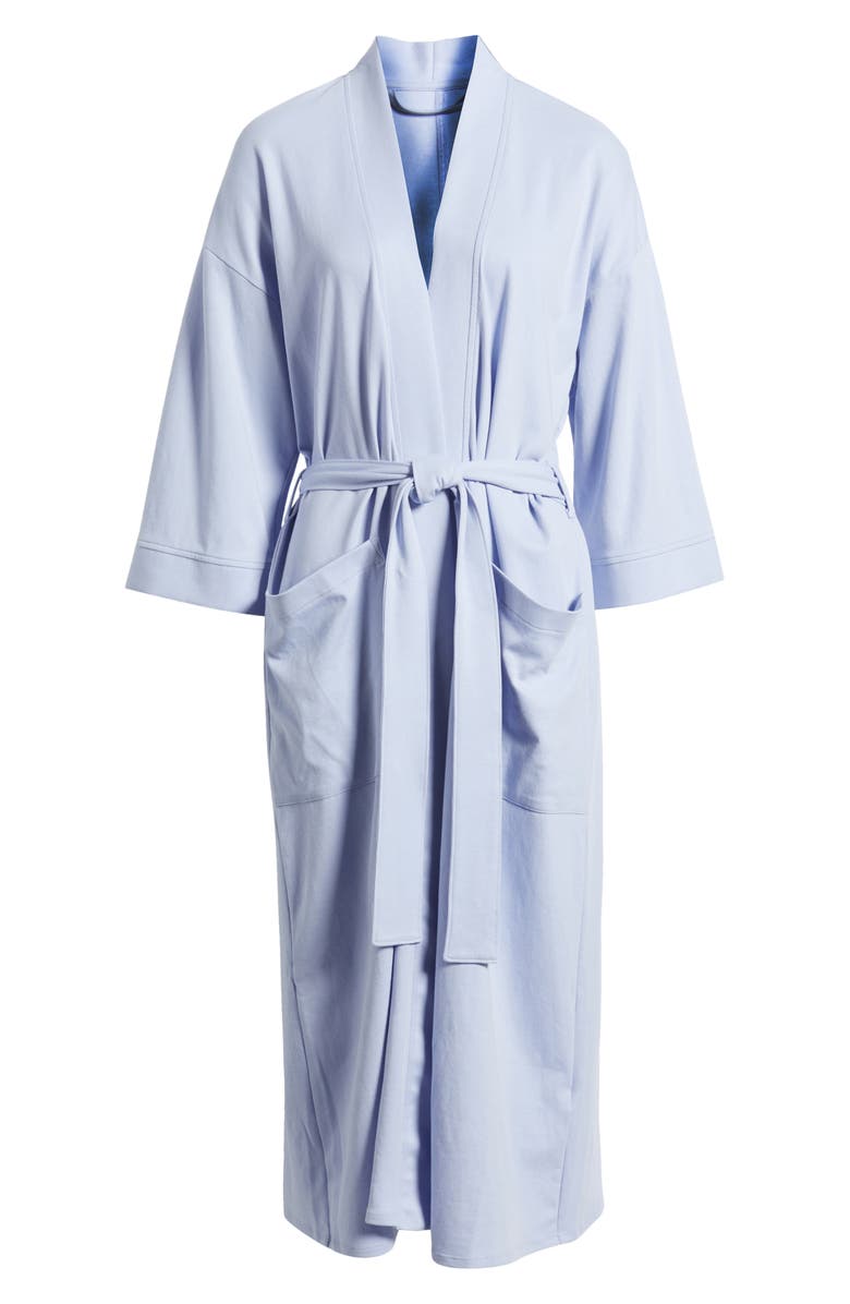 EILEEN FISHER SLEEP Three Quarter Sleeve Organic Cotton Robe, Alternate, color, 