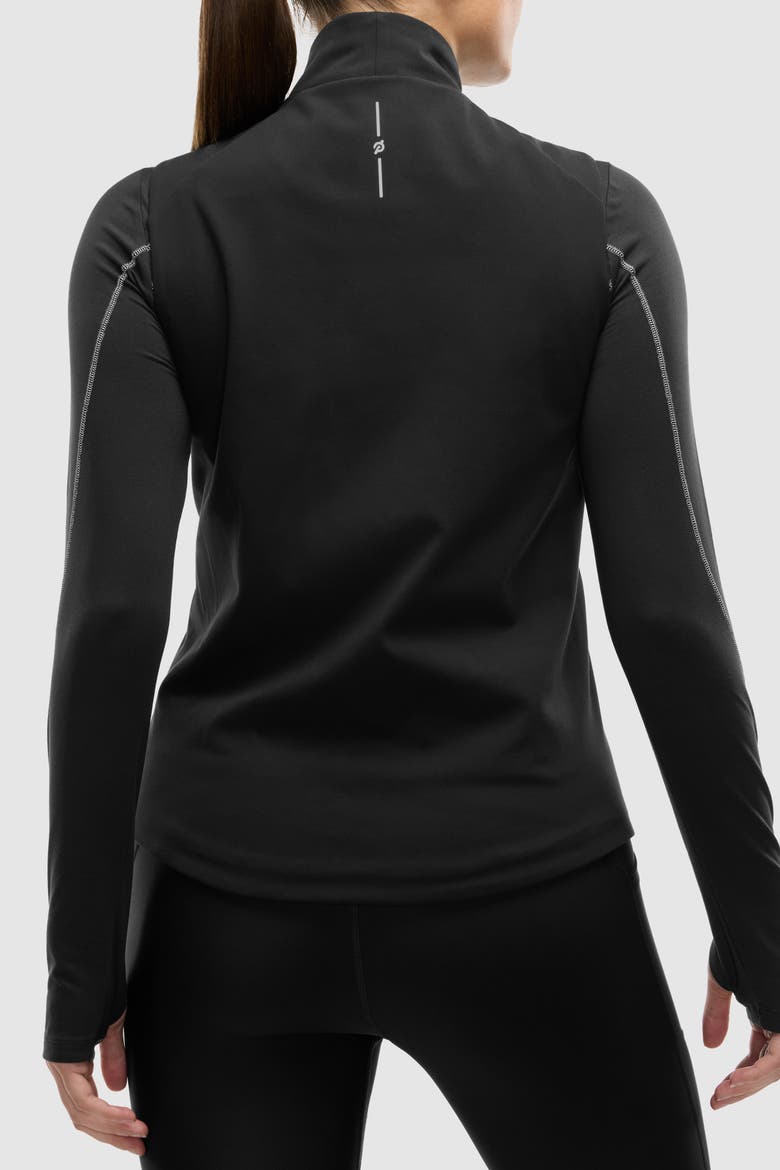 Women's Padded Full Zip Run Vest, Alternate, color, Black