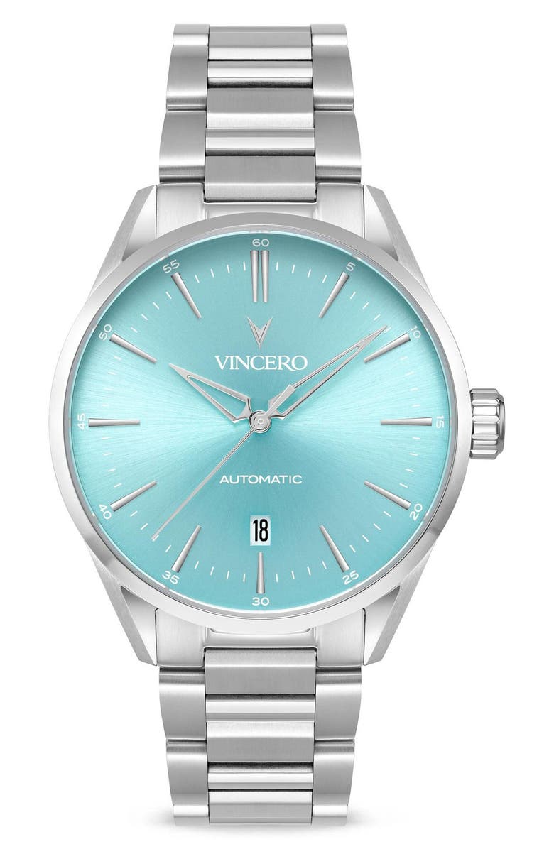 Vincero Icon Automatic Bracelet Watch, 41mm, Main, color, Carolina