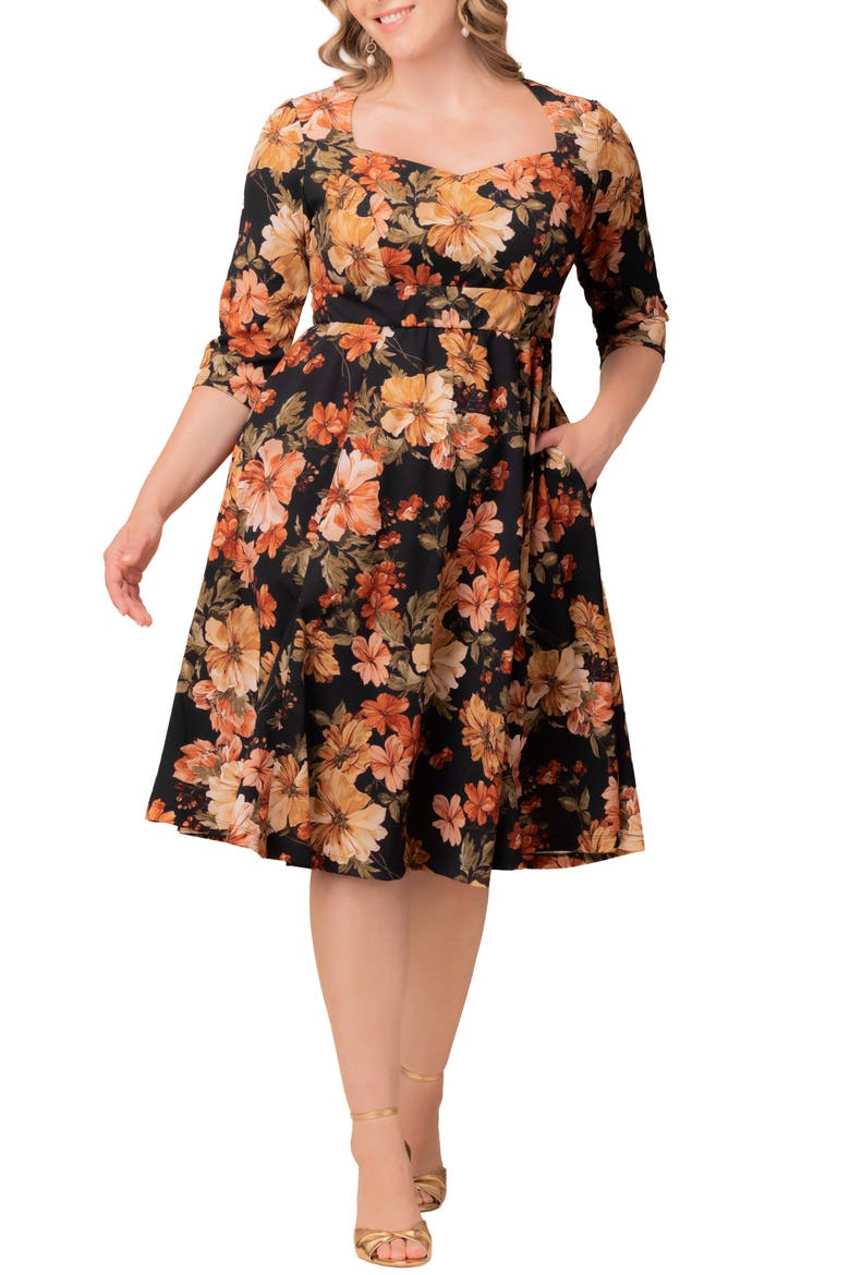 Royal Sweetheart Dress, Main, color, AUTUMN GARDEN