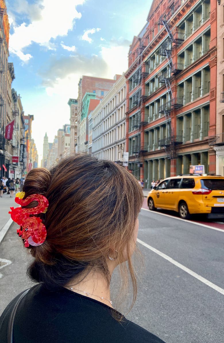 Solar Eclipse Dragon Hair Claw Clip, Alternate, color, 