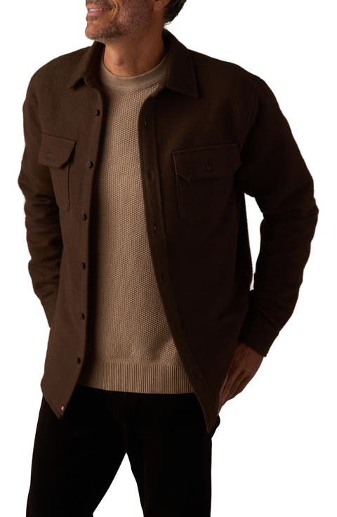 Heavyweight Cotton Flannel Button-Up Overshirt