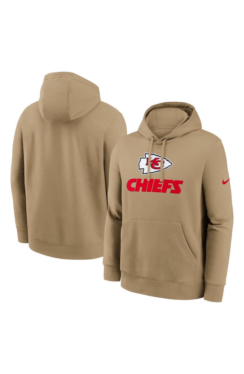 Nike Men's Nike Tan Kansas City Chiefs Best Season Rewind Club Pullover Hoodie, Main, color, Tan