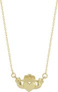 Ember Fine Jewelry 14K Yellow Gold Claddagh Pendant Necklace