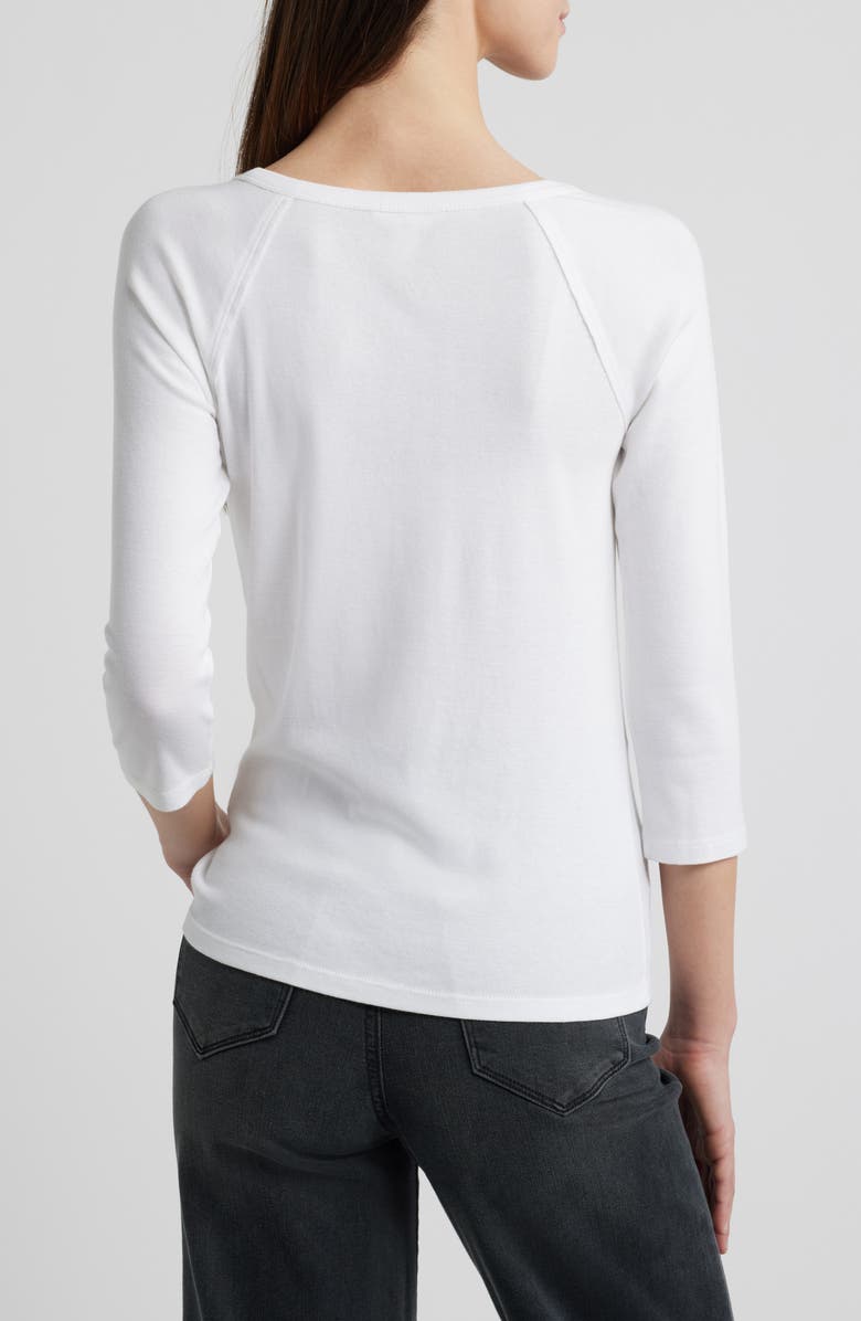 Caslon<sup>®</sup> Raw Edge Raglan Sleeve T-Shirt, Alternate, color, 