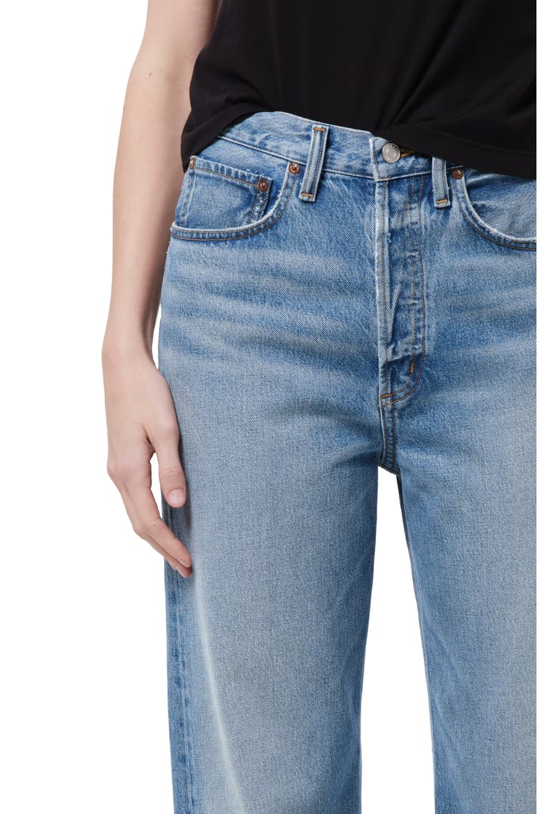 Loose Wide Leg Jeans, Alternate, color, OUTBREAK MD WORN IND CUT ROLL