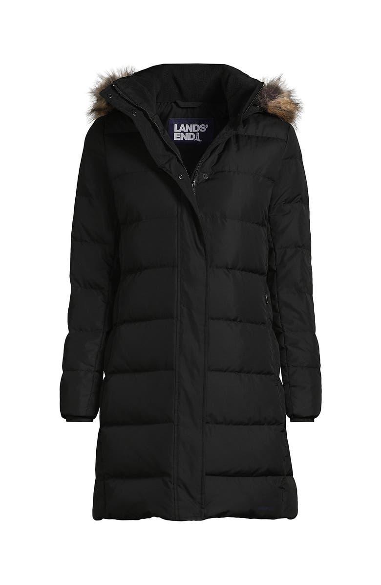 Lands' End Down Winter Coat, Alternate, color, Black