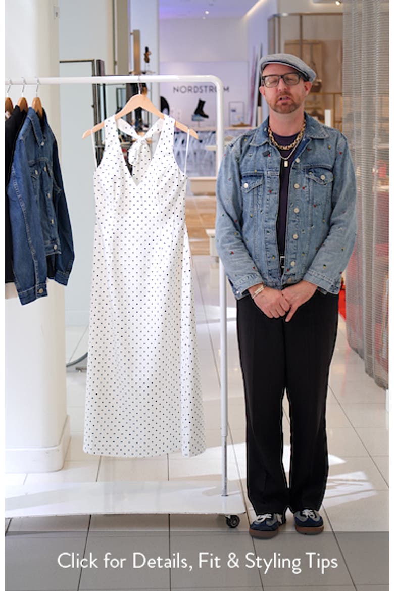 Polka Dot Halter Neck Midi Dress video