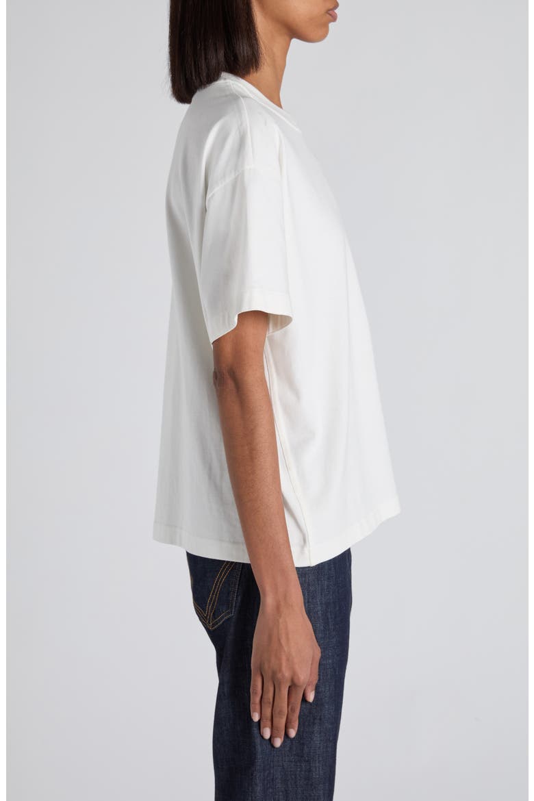 Pima Cotton Pocket T-Shirt with Intrecciato Suede Patch, Alternate, color, 9071 CHALK