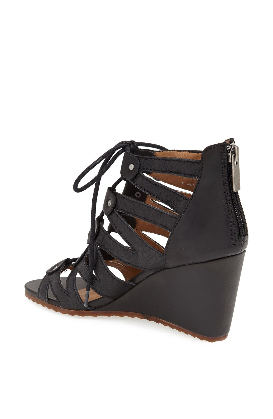 DV by Dolce Vita 'Rhoda' Sandal, Alternate, color, BLACK LEATHER