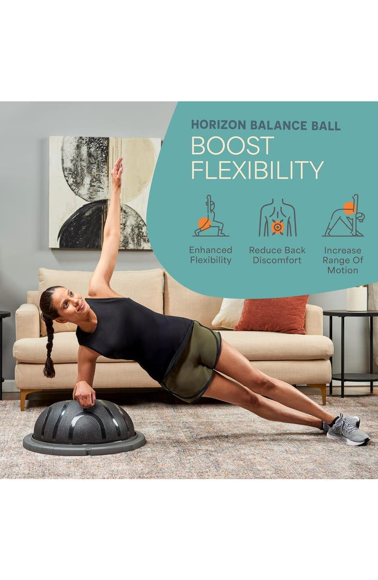 Lifepro Half Ball Balance Trainer Stability Balance Ball for Exercise Core Strength, Alternate, color, Grey