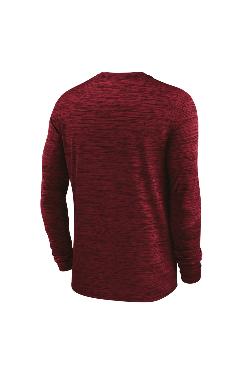 Jordan Brand Men's Jordan Brand Crimson Oklahoma Sooners Sideline Velocity Dri-FIT Long Sleeve T-Shirt, Alternate, color, Crimson