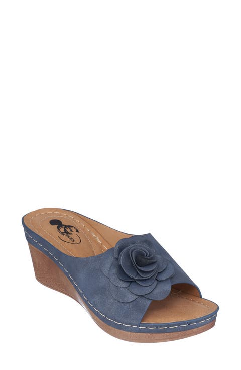 Tokyo Floral Wedge Sandal