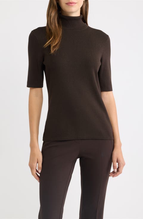 Turtleneck Rib Sweater