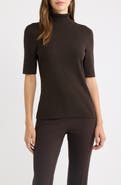 Anne Klein Turtleneck Rib Sweater