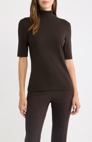 Anne Klein Turtleneck Rib Sweater