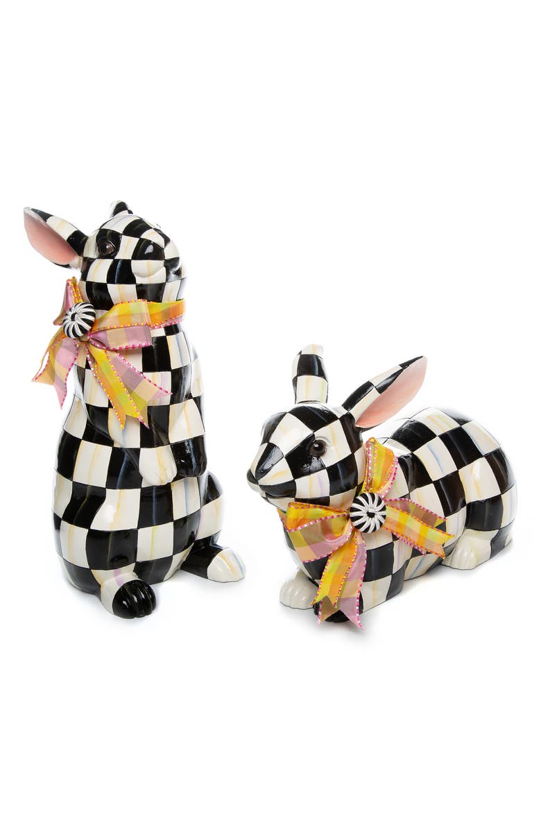 MACKENZIE CHILDS Courtly Check Resting Bunny, Alternate, color, 