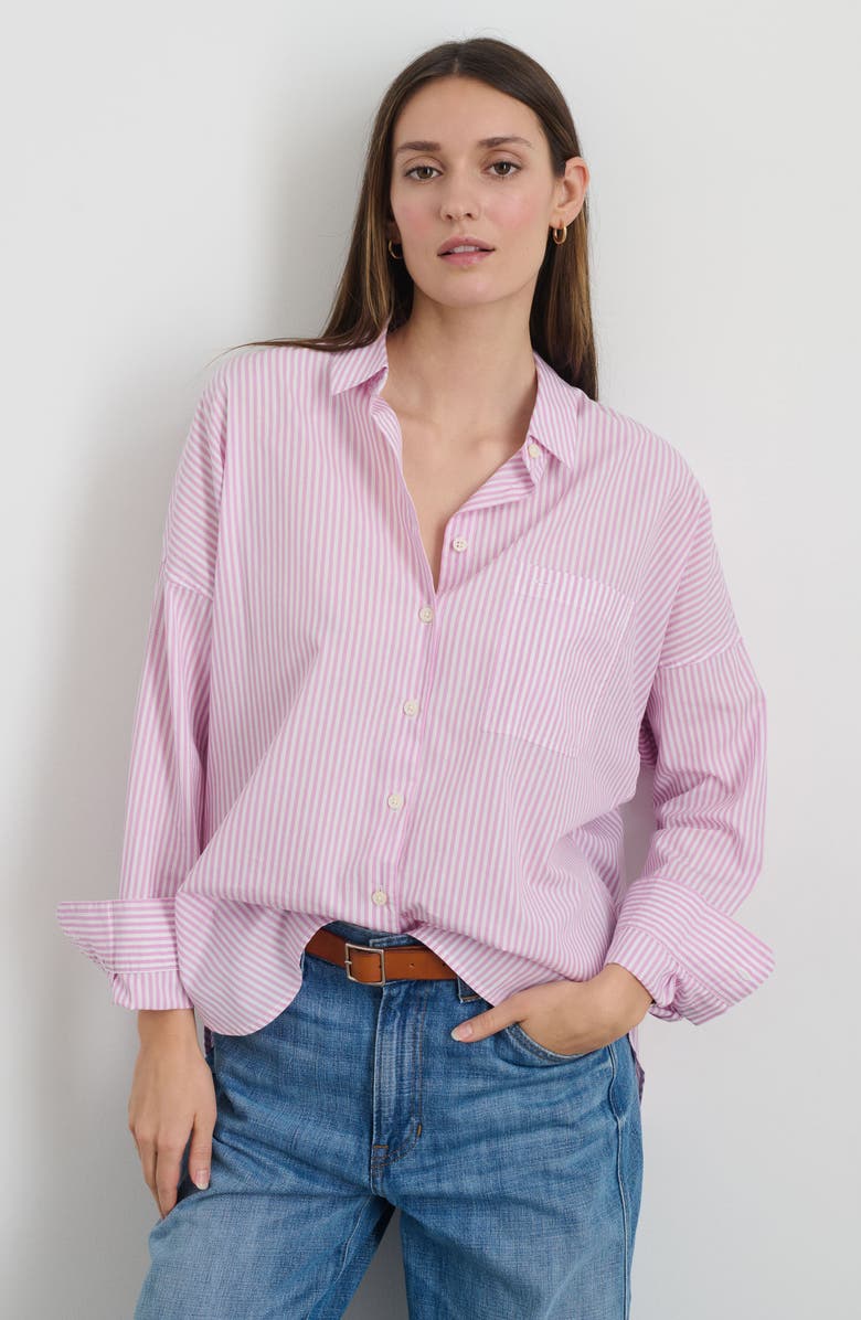 Alex Mill Jo Stripe Shirt, Alternate, color, Lavender/ White