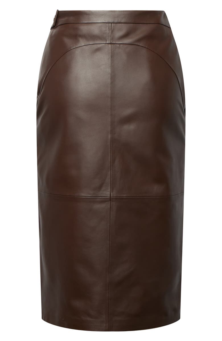 Equipment Ashlyn Leather Pencil Skirt, Alternate, color,