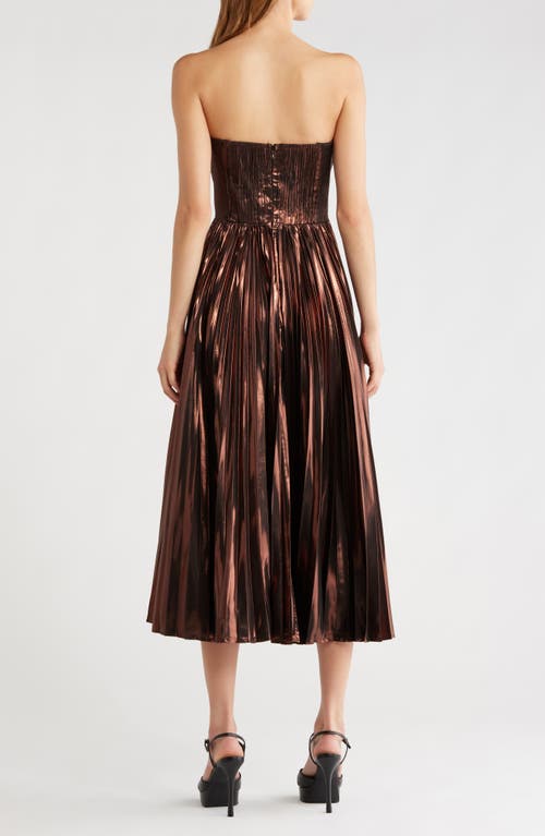 Astr The Label Ascella Strapless A-line Dress In Brown