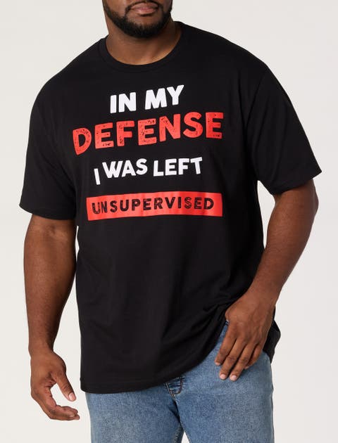 Big & Tall In My Defense Graphic Tee