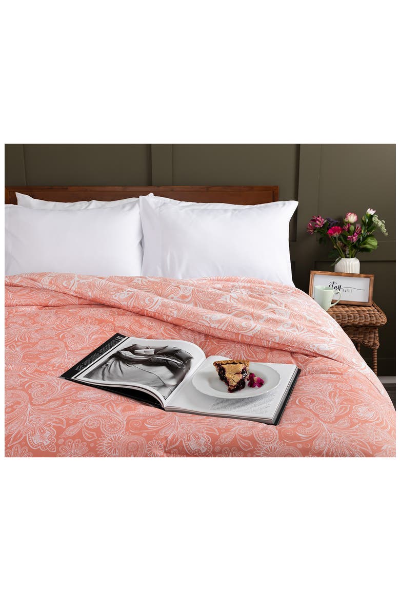 Premium Collection Perfect Paisley Comforter Set, Alternate, color, CORAL
