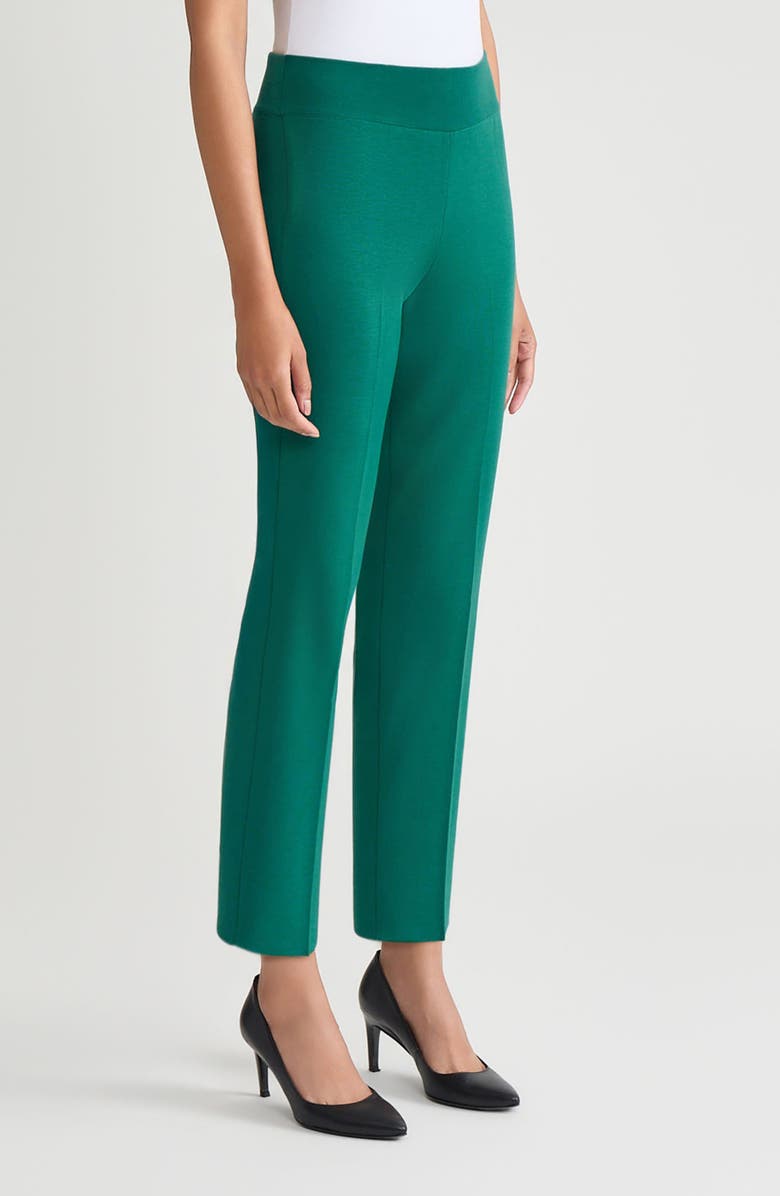 Ming Wang Pull-On Straight Leg Ankle Pants, Alternate, color, Everest
