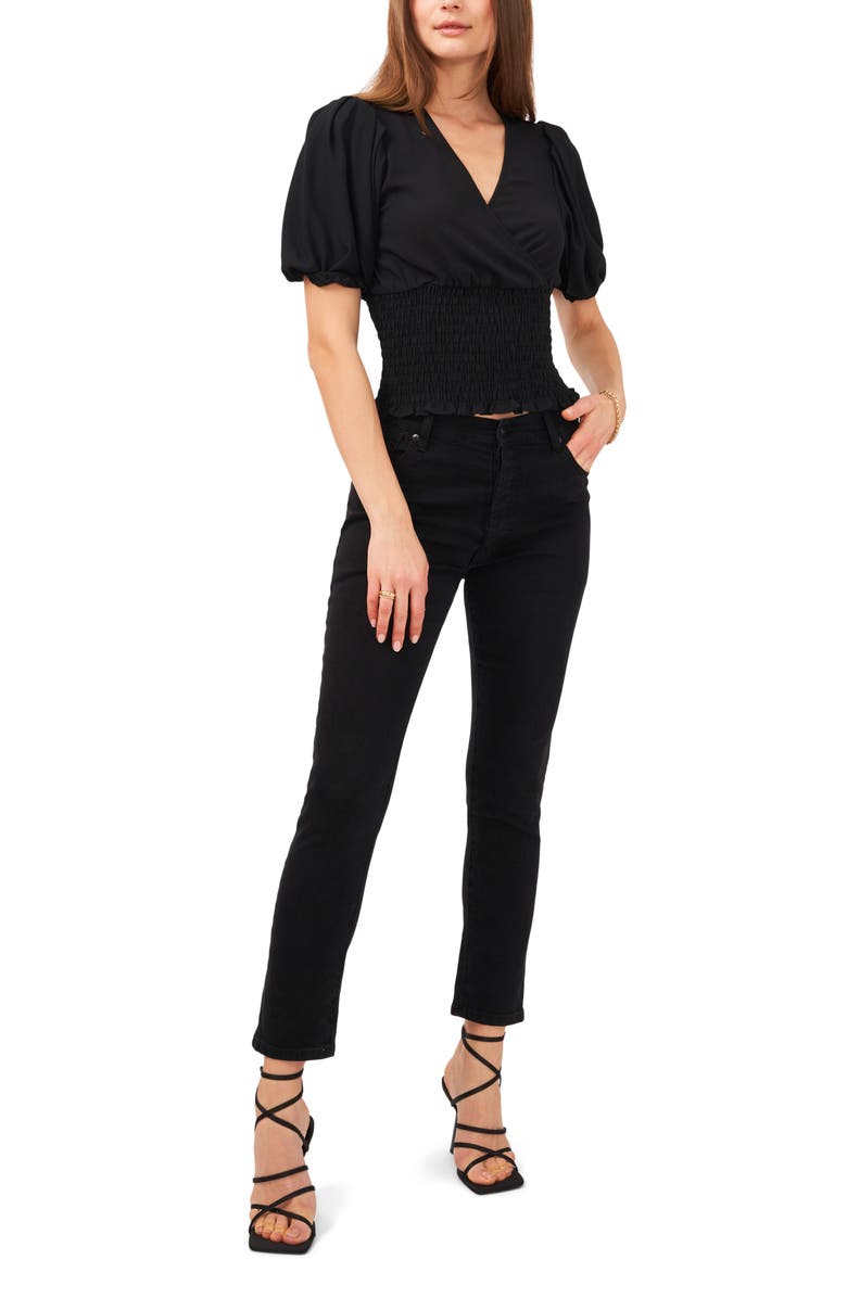 1.STATE V-Neck Smocked Top, Alternate, color, 