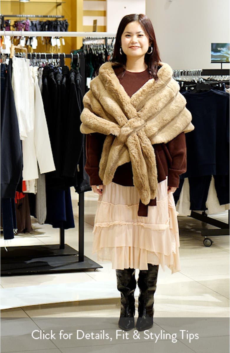 Pelted Faux Fur Stole, sales video thumbnail