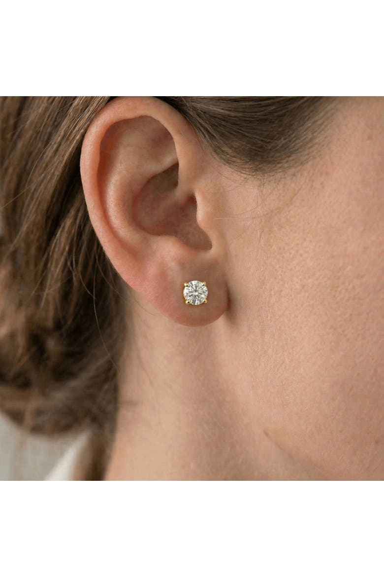 1 1/4 Ct Diamond Screw Back Studs 14k Gold Lab Grown, Alternate, color, 14k Yellow Gold