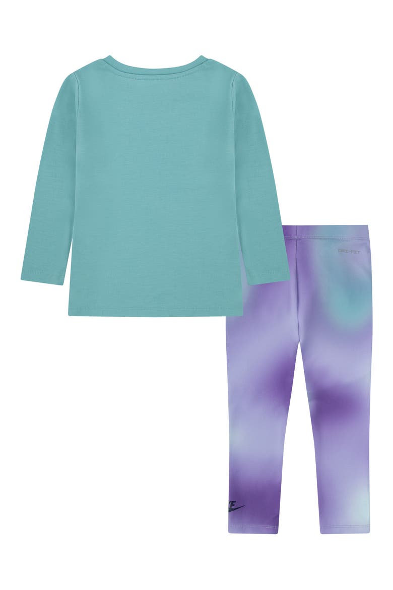 Kids' Long Sleeve Graphic T-Shirt & Leggings Set, Alternate, color, BLACK RASPBERRY
