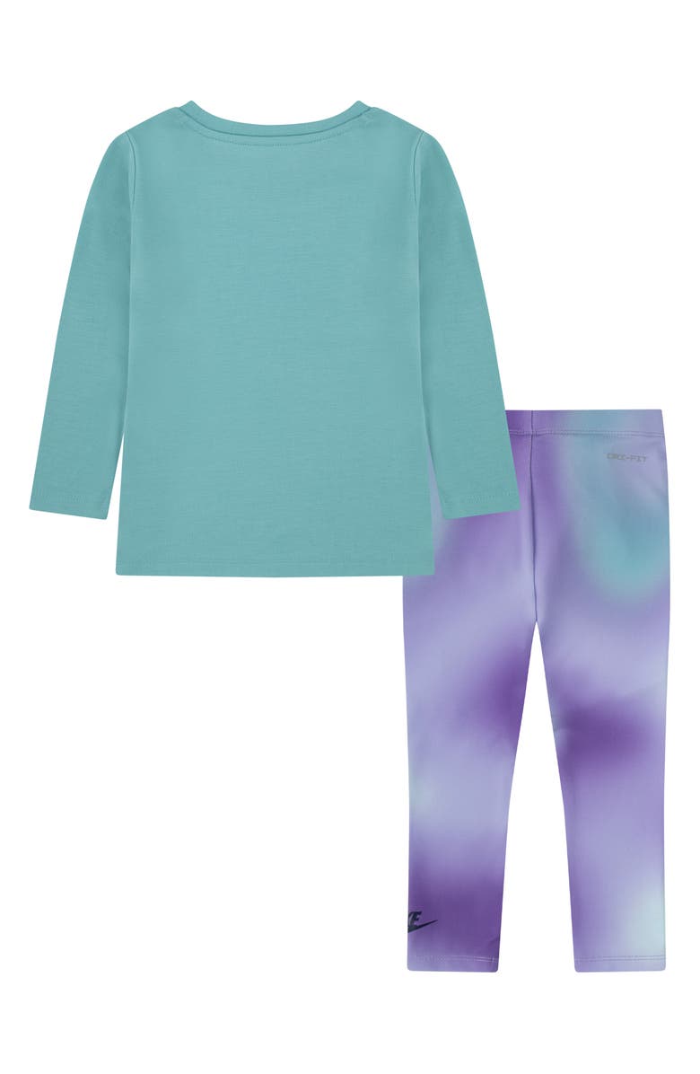 Nike Kids' Long Sleeve Graphic T-Shirt & Leggings Set, Alternate, color, Black Raspberry
