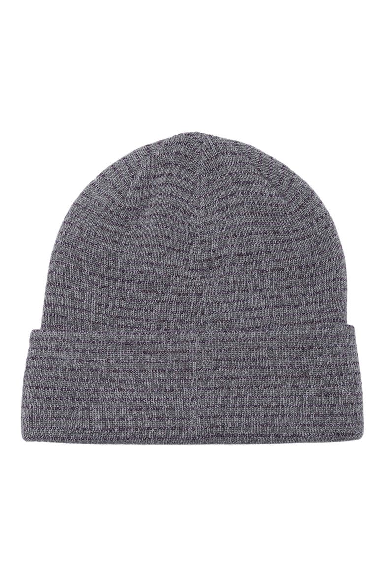 Call It A Day Beanie, Alternate, color, HEATHER GREY/PURPLE