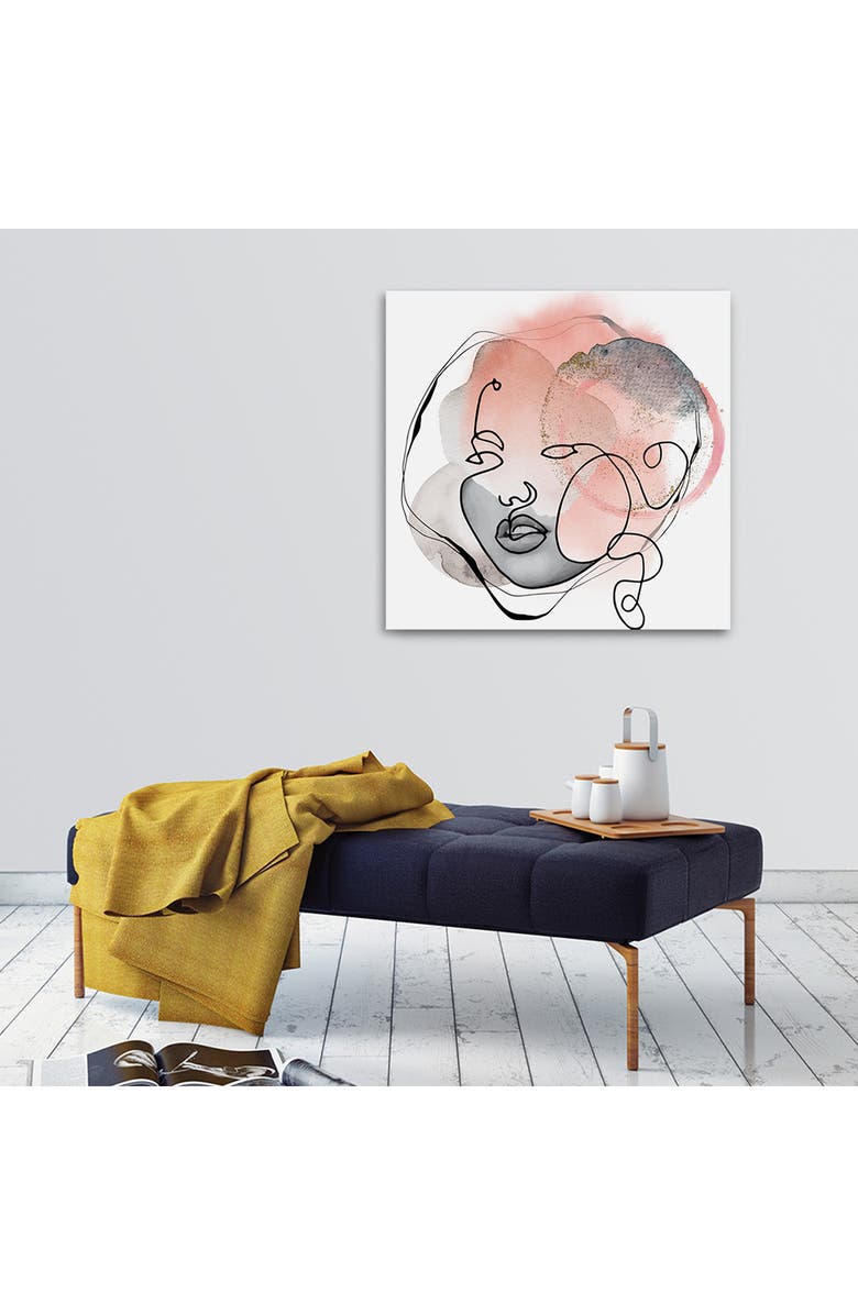 CURIOOS Female Line Art Portrait, Alternate, color,