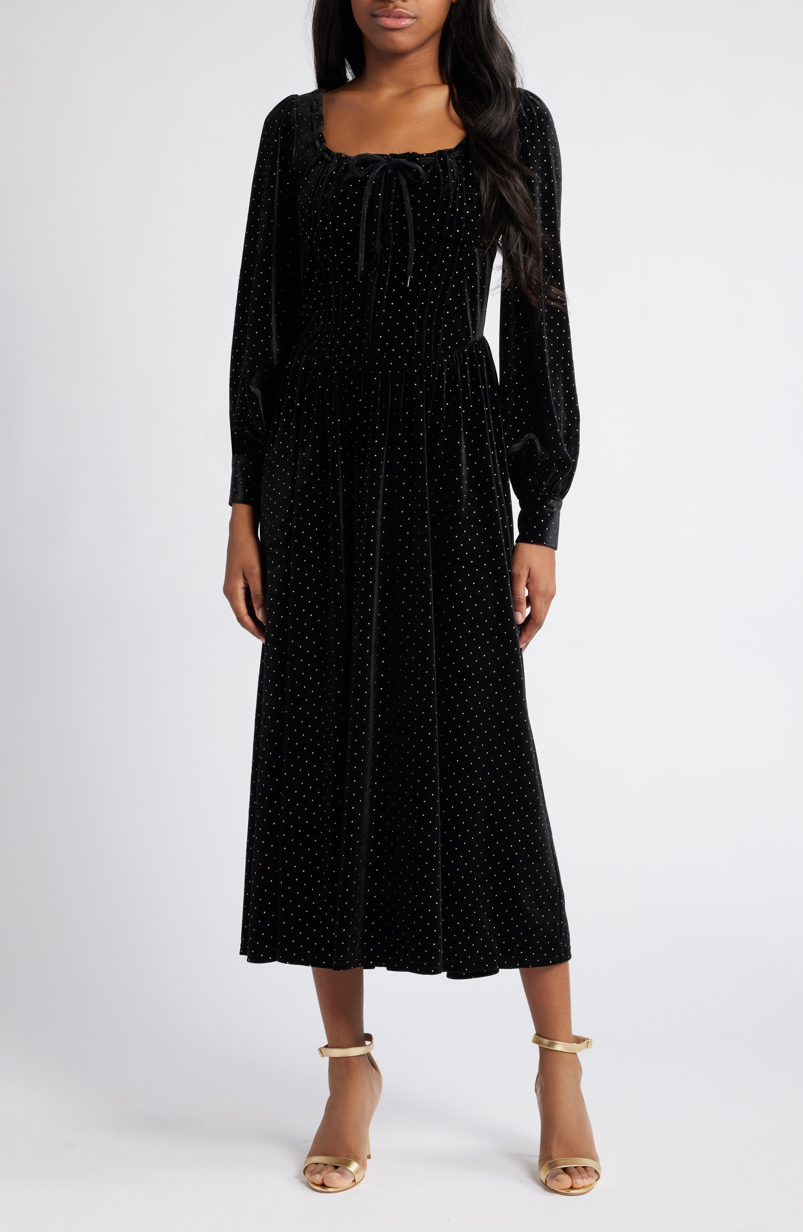 moon river metallic dress Sleeveless Shimmer Midi Sweater Dress by Moon River