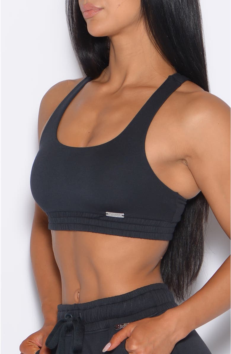 Bombshell Sportswear Sweat Lounge Bra, Alternate, color, Vintage Black