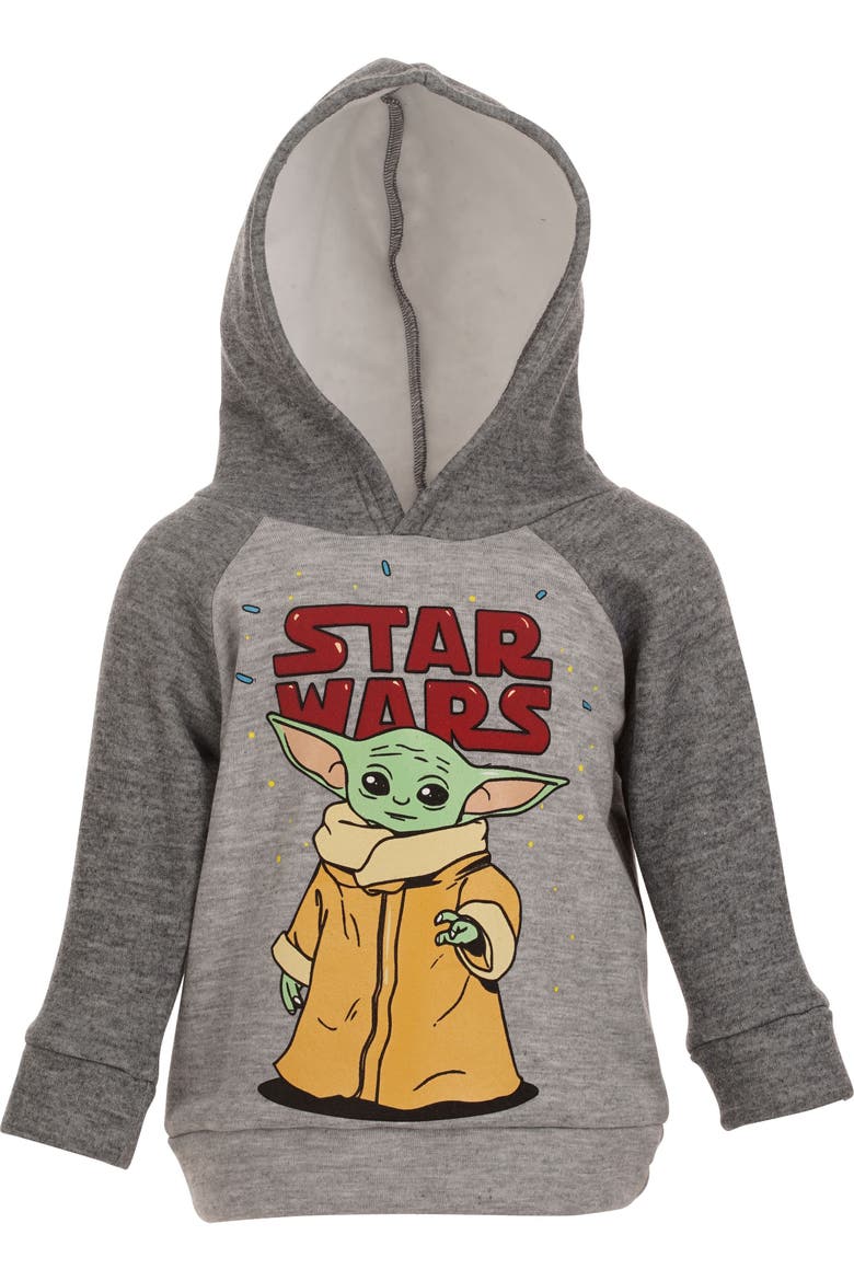 The Mandalorian Grogu 2-Piece Fleece Hoodie and Jogger Set, Alternate, color, Grogu Heather Grey
