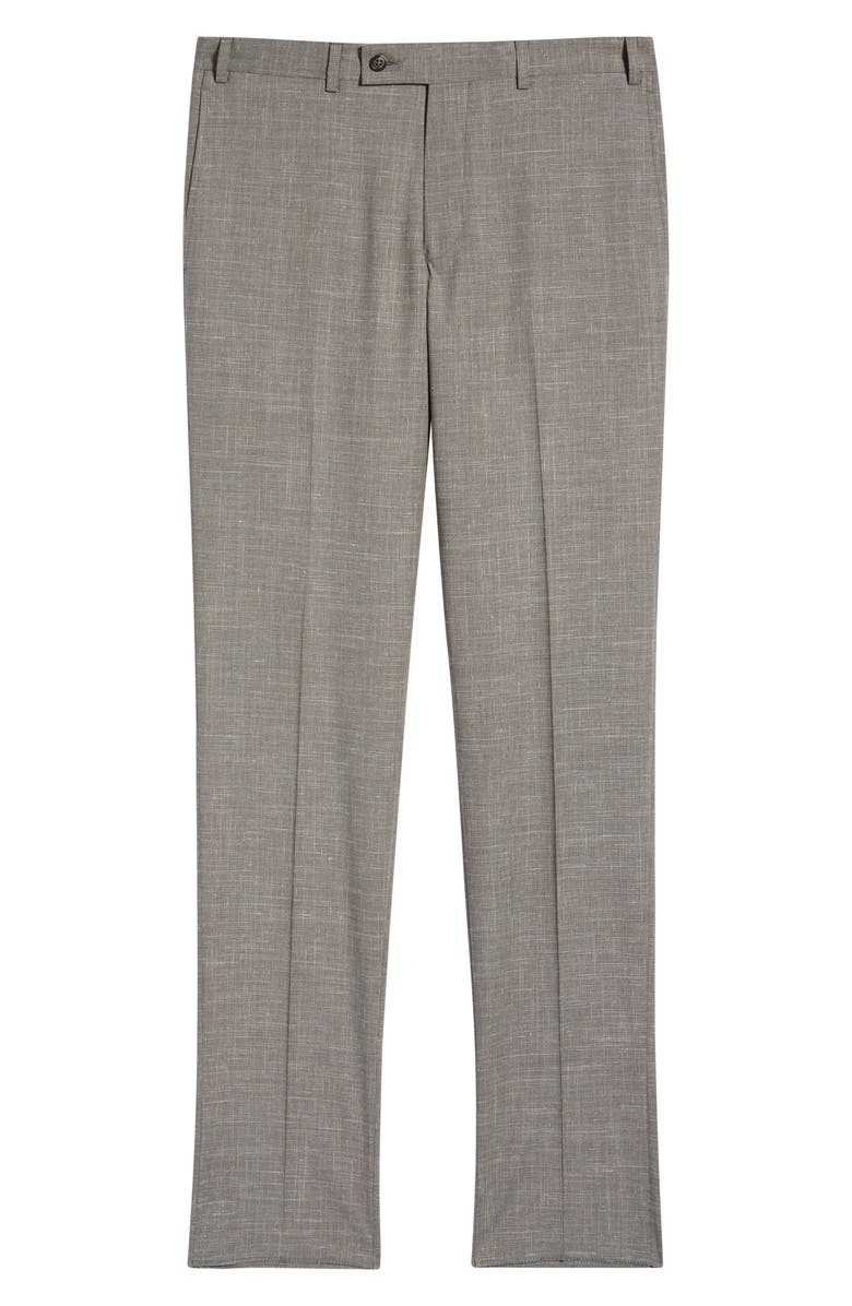 Jack Victor Patrick Tropical Wool, Silk & Linen Blend Pants, Alternate, color, Greige
