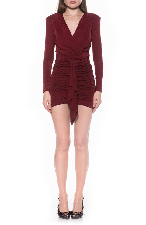 Nova Long Sleeve Draped Minidress