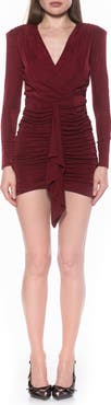 Alexia Admor Nova Long Sleeve Draped Minidress