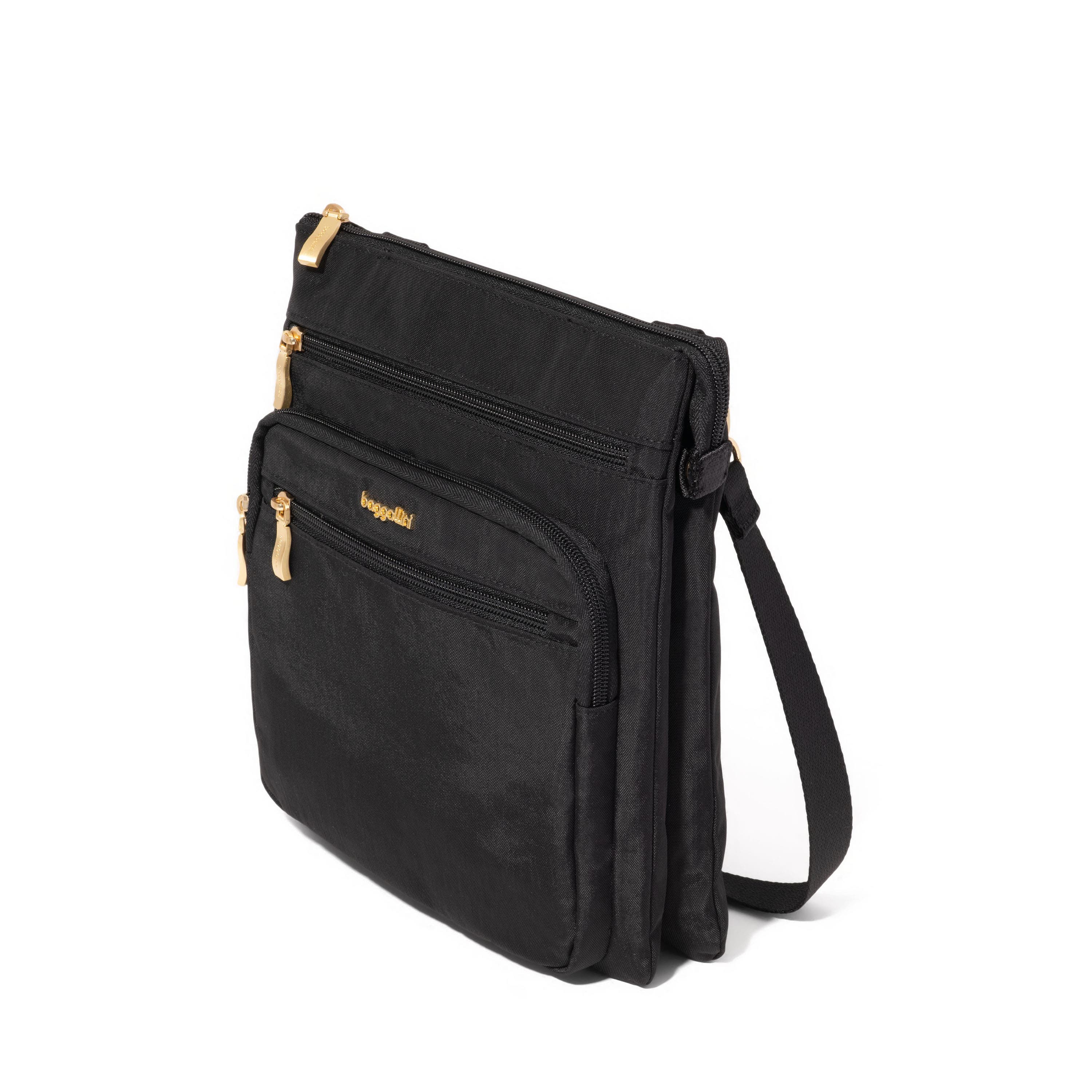 Out And About Crossbody Bag, Alternate, color, Black with Gold Hardware