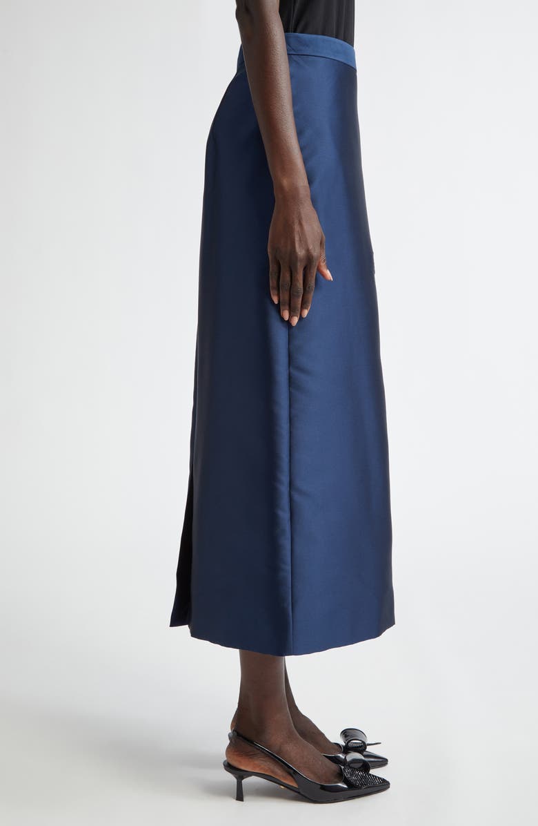 Erdem Embellished Floral Appliqué Mikado Pencil Skirt, Alternate, color,